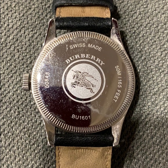 Men’s Burberry black genuine leather watch - Picture 3 of 7